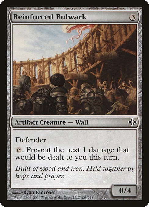 Reinforced Bulwark, carta Magic di tipo Artifact Creature — Wall illustrata da Ryan Pancoast