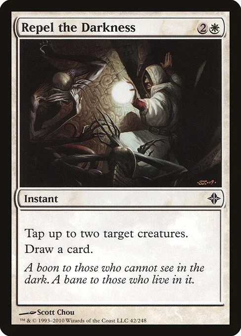 Repel the Darkness, carta Magic di tipo Instant illustrata da Scott Chou