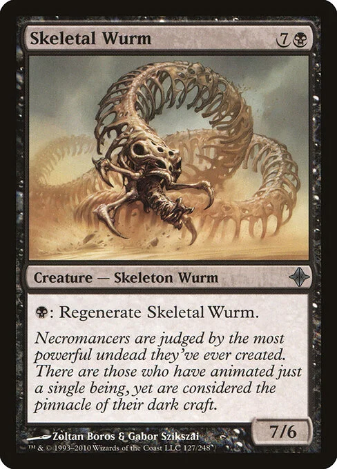 Skeletal Wurm, carta Magic di tipo Creature — Skeleton Wurm illustrata da Zoltan Boros & Gabor Szikszai