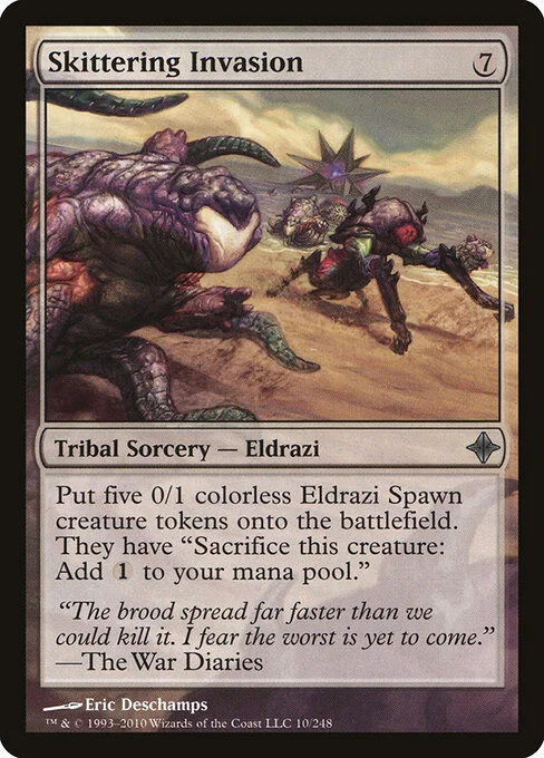 Skittering Invasion, carta Magic di tipo Kindred Sorcery — Eldrazi illustrata da Eric Deschamps