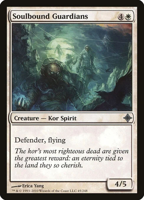 Soulbound Guardians, carta Magic di tipo Creature — Kor Spirit illustrata da Erica Yang