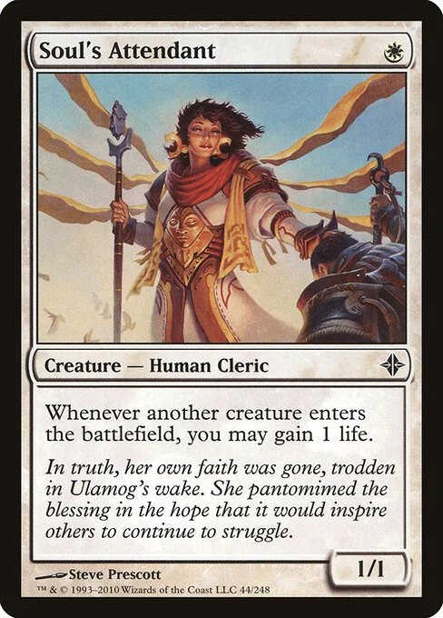 Soul's Attendant, carta Magic di tipo Creature — Human Cleric illustrata da Steve Prescott