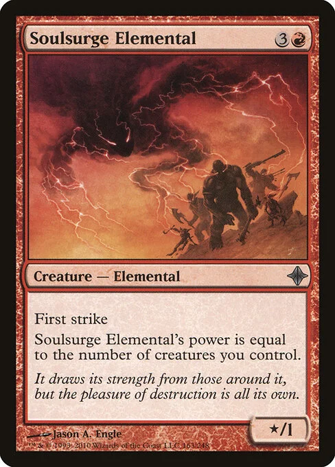 Soulsurge Elemental, carta Magic di tipo Creature — Elemental illustrata da Jason A. Engle