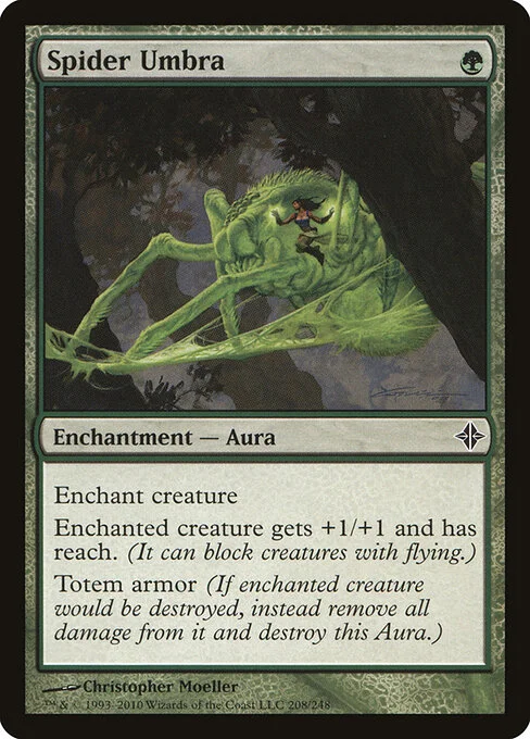 Spider Umbra, carta Magic di tipo Enchantment — Aura illustrata da Christopher Moeller