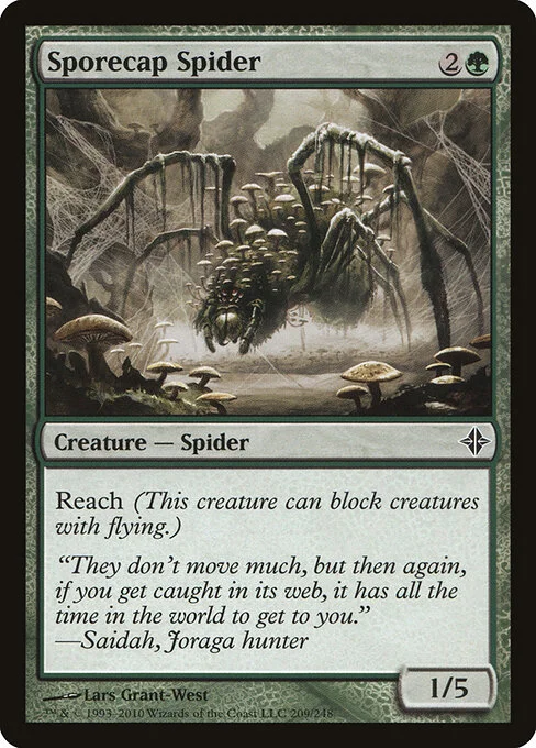 Sporecap Spider, carta Magic di tipo Creature — Spider illustrata da Lars Grant-West
