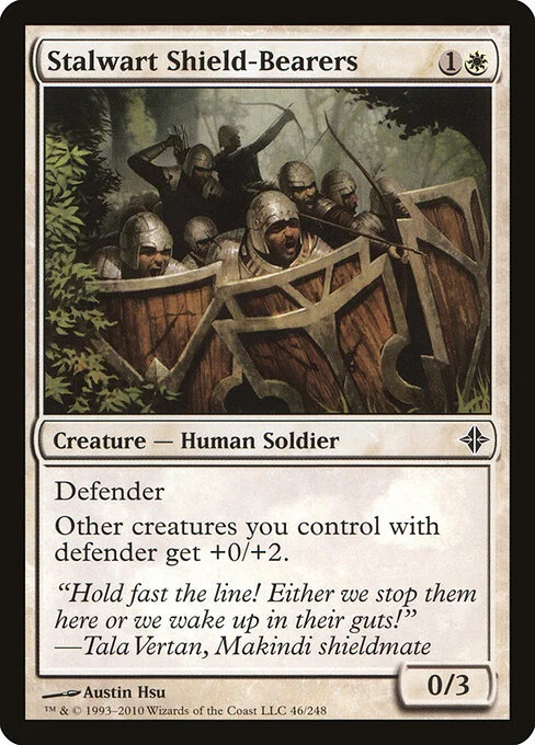 Stalwart Shield-Bearers, carta Magic di tipo Creature — Human Soldier illustrata da Austin Hsu