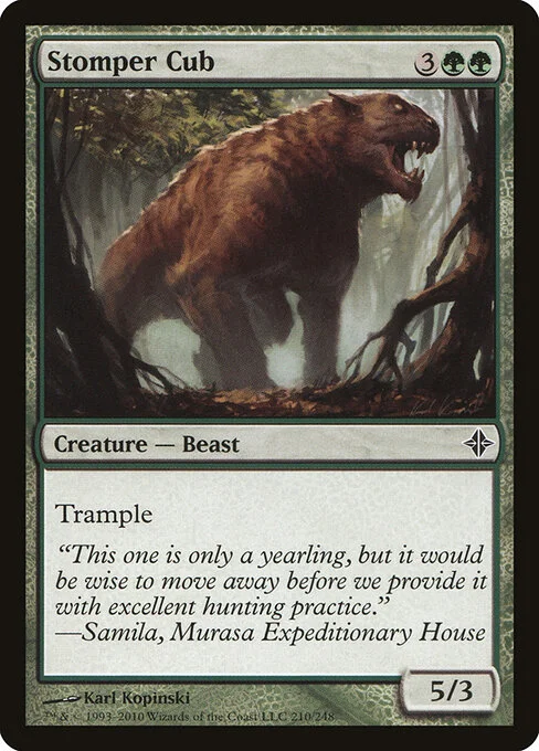 Stomper Cub, carta Magic di tipo Creature — Beast illustrata da Karl Kopinski