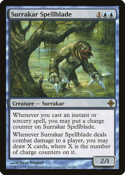 Surrakar Spellblade, carta Magic di tipo Creature — Surrakar illustrata da Dave Kendall