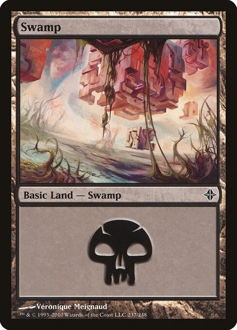 Swamp, carta Magic di tipo Basic Land — Swamp illustrata da Véronique Meignaud