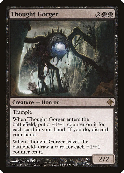 Thought Gorger, carta Magic di tipo Creature — Horror illustrata da Jason Felix