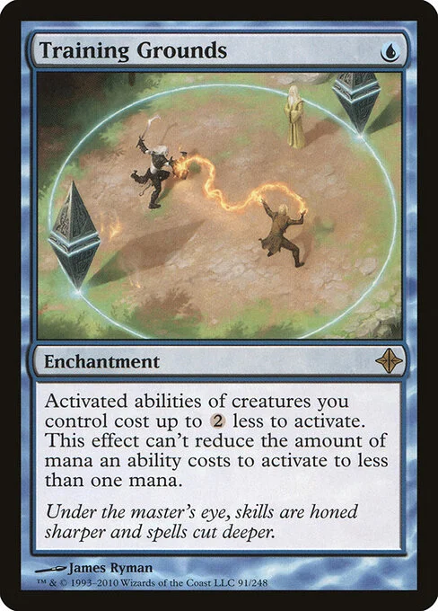 Training Grounds, carta Magic di tipo Enchantment illustrata da James Ryman