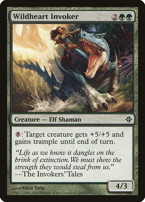 Wildheart Invoker, carta Magic di tipo Creature — Elf Shaman illustrata da Erica Yang