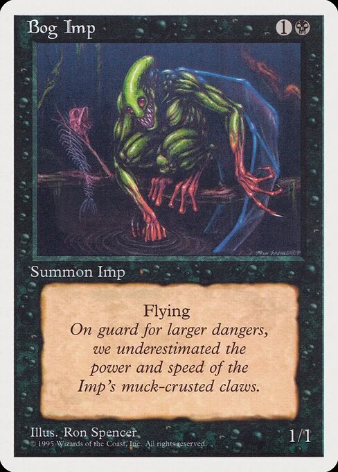 Bog Imp, carta Magic di tipo Creature — Imp illustrata da Ron Spencer