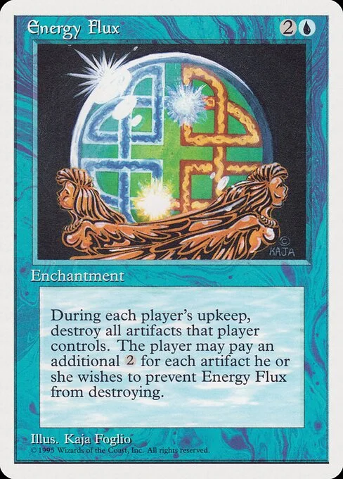 Energy Flux, carta Magic di tipo Enchantment illustrata da Kaja Foglio