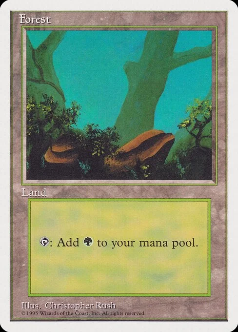 Forest, carta Magic di tipo Basic Land — Forest illustrata da Christopher Rush