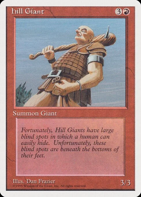 Hill Giant, carta Magic di tipo Creature — Giant illustrata da Dan Frazier