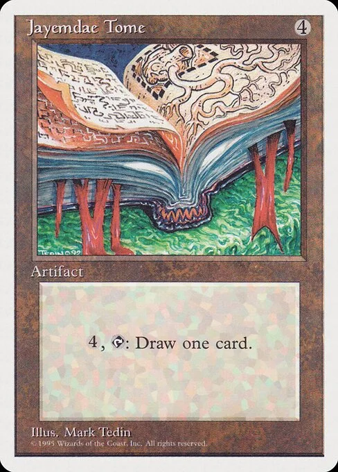 Jayemdae Tome, carta Magic di tipo Artifact — Book illustrata da Mark Tedin