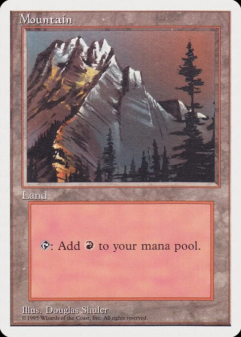Mountain, carta Magic di tipo Basic Land — Mountain illustrata da Douglas Shuler