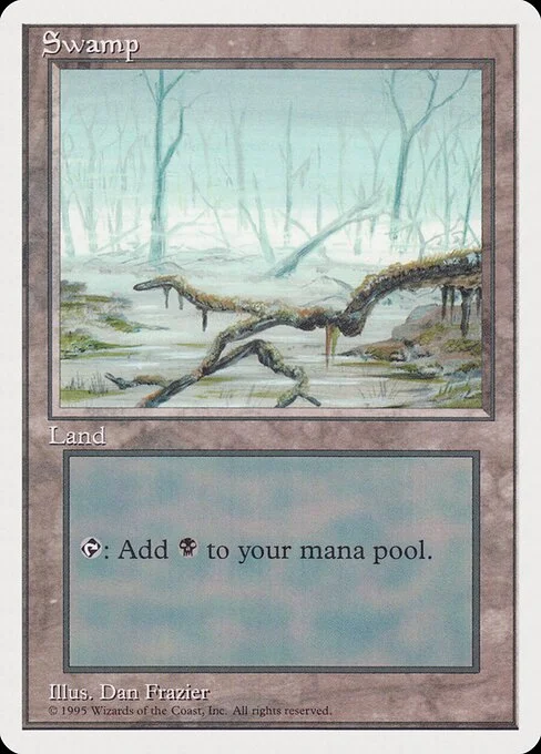 Swamp, carta Magic di tipo Basic Land — Swamp illustrata da Dan Frazier