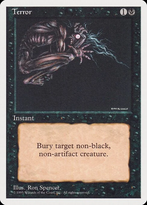 Terror, carta Magic di tipo Instant illustrata da Ron Spencer