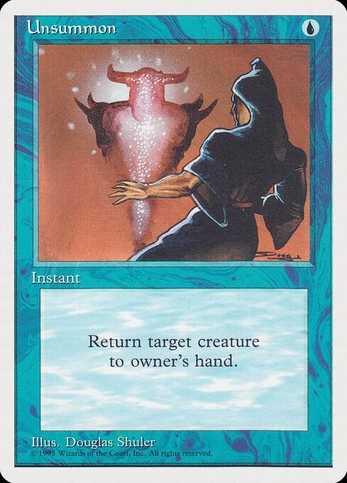 Unsummon, carta Magic di tipo Instant illustrata da Douglas Shuler