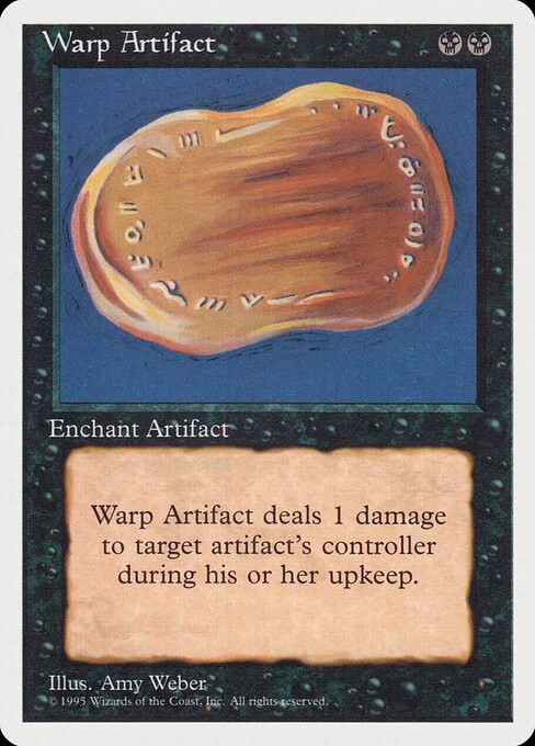 Warp Artifact, carta Magic di tipo Enchantment — Aura illustrata da Amy Weber