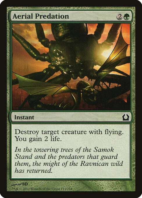 Aerial Predation, carta Magic di tipo Instant illustrata da BD