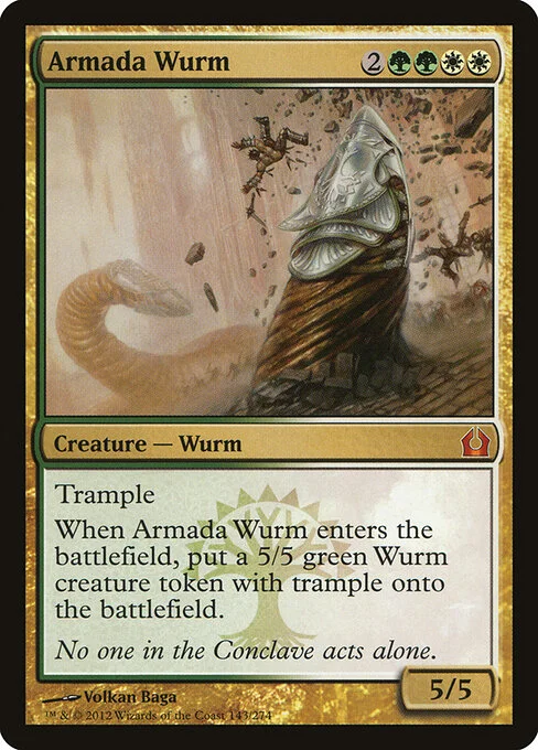 Armada Wurm, carta Magic di tipo Creature — Wurm illustrata da Volkan Baǵa