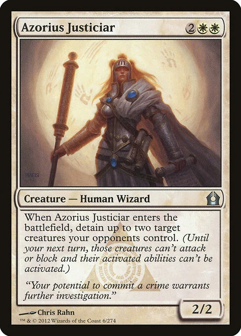 Azorius Justiciar, carta Magic di tipo Creature — Human Wizard illustrata da Chris Rahn