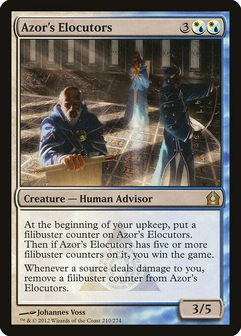 Azor's Elocutors, carta Magic di tipo Creature — Human Advisor illustrata da Johannes Voss