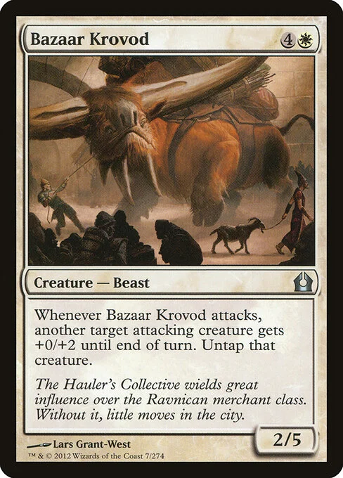 Bazaar Krovod, carta Magic di tipo Creature — Beast illustrata da Lars Grant-West