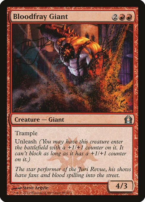 Bloodfray Giant, carta Magic di tipo Creature — Giant illustrata da Steve Argyle