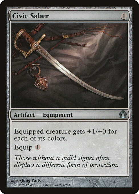 Civic Saber, carta Magic di tipo Artifact — Equipment illustrata da Jung Park