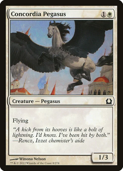 Concordia Pegasus, carta Magic di tipo Creature — Pegasus illustrata da Winona Nelson