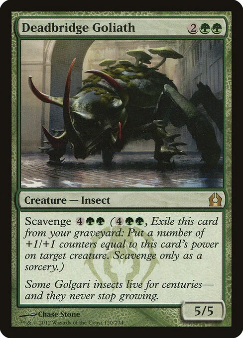 Deadbridge Goliath, carta Magic di tipo Creature — Insect illustrata da Chase Stone