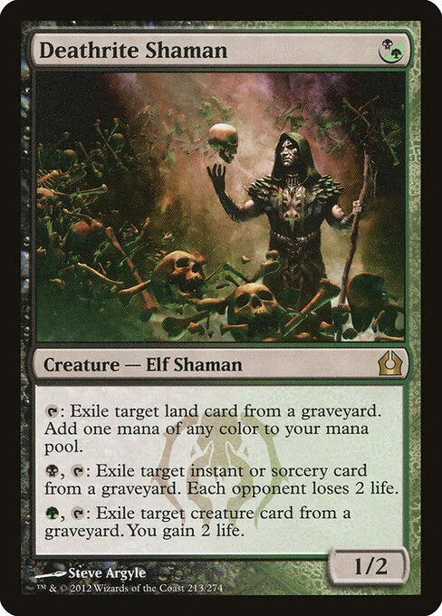 Deathrite Shaman, carta Magic di tipo Creature — Elf Shaman illustrata da Steve Argyle