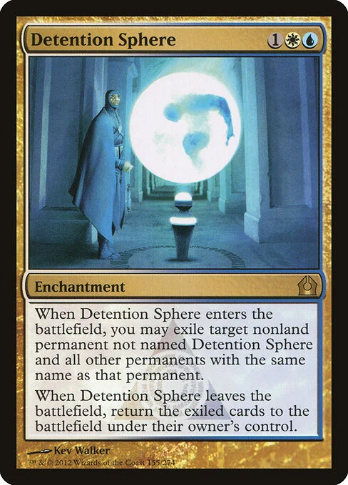 Detention Sphere, carta Magic di tipo Enchantment illustrata da Kev Walker