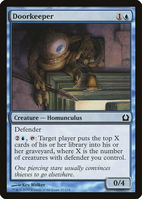 Doorkeeper, carta Magic di tipo Creature — Homunculus illustrata da Kev Walker