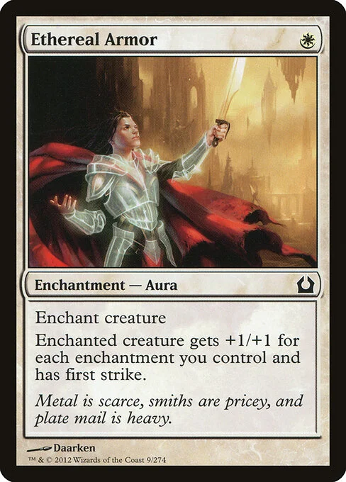 Ethereal Armor, carta Magic di tipo Enchantment — Aura illustrata da Daarken