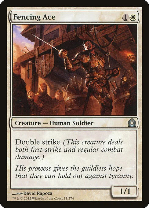 Fencing Ace, carta Magic di tipo Creature — Human Soldier illustrata da David Rapoza