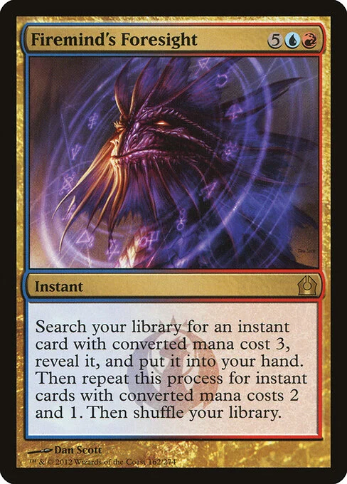 Firemind's Foresight, carta Magic di tipo Instant illustrata da Dan Murayama Scott