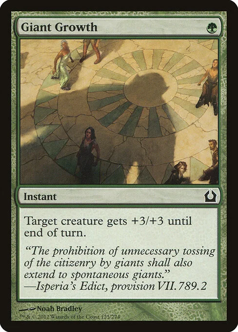 Giant Growth, carta Magic di tipo Instant illustrata da Noah Bradley