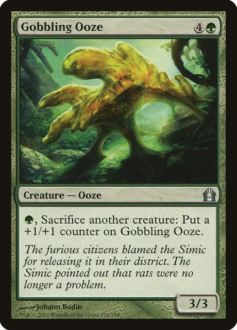 Gobbling Ooze, carta Magic di tipo Creature — Ooze illustrata da Johann Bodin