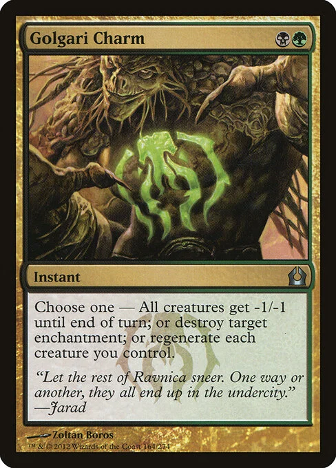 Golgari Charm, carta Magic di tipo Instant illustrata da Zoltan Boros
