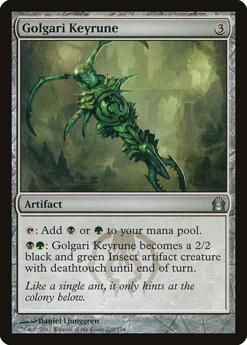 Golgari Keyrune, carta Magic di tipo Artifact illustrata da Daniel Ljunggren