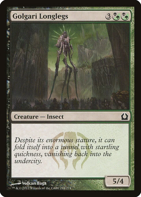 Golgari Longlegs, carta Magic di tipo Creature — Insect illustrata da Volkan Baǵa