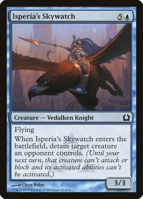Isperia's Skywatch, carta Magic di tipo Creature — Vedalken Knight illustrata da Chris Rahn