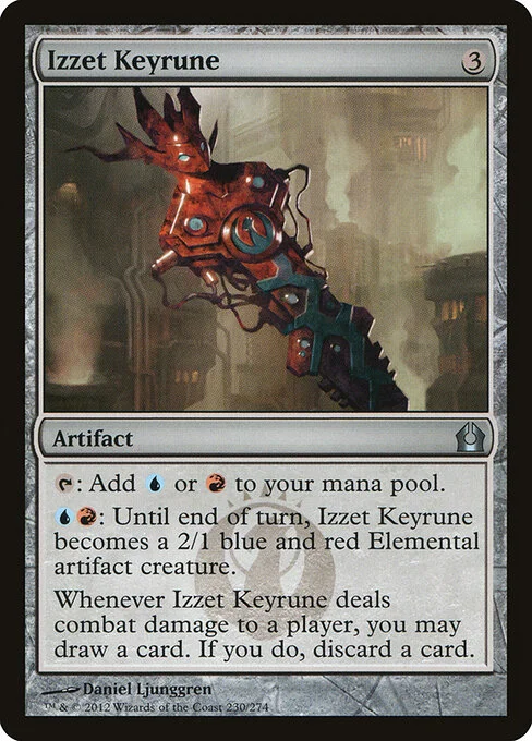 Izzet Keyrune, carta Magic di tipo Artifact illustrata da Daniel Ljunggren