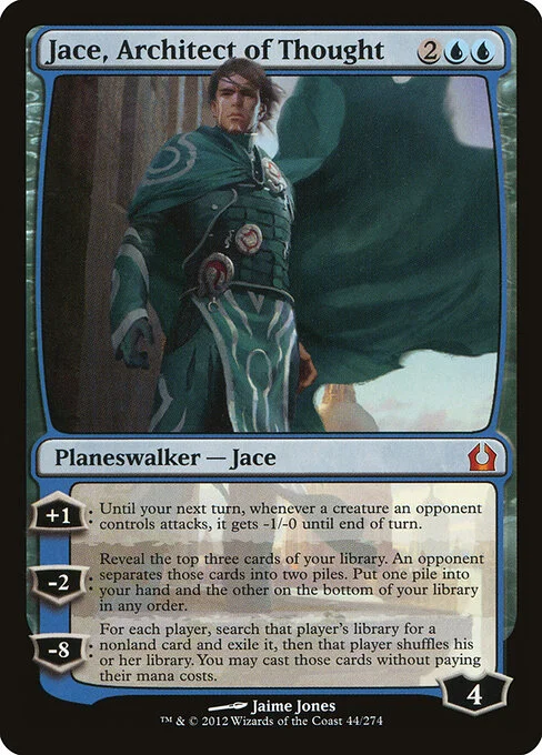 Jace, Architect of Thought, carta Magic di tipo Legendary Planeswalker — Jace illustrata da Jaime Jones