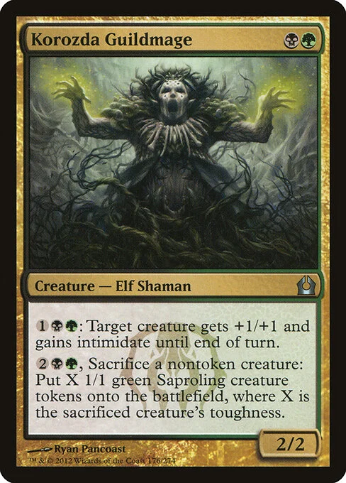 Korozda Guildmage, carta Magic di tipo Creature — Elf Shaman illustrata da Ryan Pancoast
